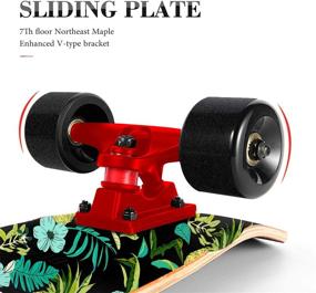 img 2 attached to 🛹 28-inch Mini Cruiser Skateboard Cruiser with Canadian Maple Deck - Specially Designed for Kids, Teens, and Adults