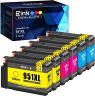 🖨️ e-z ink compatible ink cartridge set for hp 950xl 951xl - officejet pro 8610 8600 8615 8620 8625 8100 276dw 251dw (2 cyan, 2 magenta, 2 yellow, 6 pack) logo