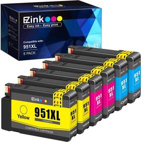 img 4 attached to 🖨️ E-Z Ink Compatible Ink Cartridge Set for HP 950XL 951XL - OfficeJet Pro 8610 8600 8615 8620 8625 8100 276dw 251dw (2 Cyan, 2 Magenta, 2 Yellow, 6 Pack)