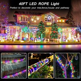 img 3 attached to Bebrant LED Rope Lights: Battery Operated String Lights for Outdoor Fairy Decoration - 40Ft with 120 LEDs, 8 Modes, Waterproof & Dimmable