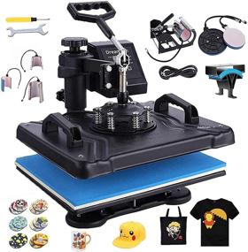 img 4 attached to 👕 WOOKRAYS Heat Press 8 in 1 Combo Machine: 360° Swing Away Sublimation Tshirt Printer 12x15" - Ideal for T Shirts, Hats, Mugs, Caps, Plates