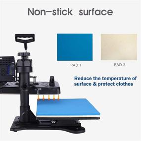 img 1 attached to 👕 WOOKRAYS Heat Press 8 in 1 Combo Machine: 360° Swing Away Sublimation Tshirt Printer 12x15" - Ideal for T Shirts, Hats, Mugs, Caps, Plates