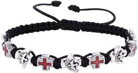 img 1 attached to Adjustable Confirmation Bracelet Cross Medals