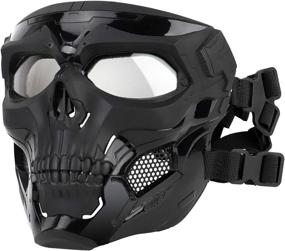 img 4 attached to Versatile Airsoft Full Face Tactical Paintball Mask with Clear 🎭 Lens: Perfect for Halloween, Cosplay Costume Parties, and Outdoor CS Games
