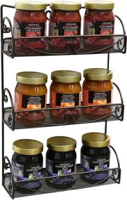 img 1 attached to Bronze 3-Tier Wall Mounted Spice Rack by DecoBros