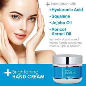 img 3 attached to 👐 Dermedicine Hand Therapy Brightening Cream - Nourishing Dry Hands with Jojoba Seed Oil, Squalene, Apricot Oil & Vitamin E - Soothing & Rejuvenating for Men & Women - 2 oz (60g)