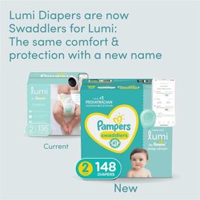 img 3 attached to 👶 Lumi by Pampers, Size 2 Diapers, Jumbo pack - Compatible with Lumi Sleep System (Sold Separately), 148 Count