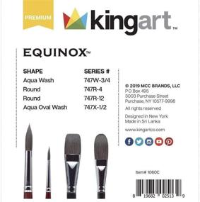 img 2 attached to 🎨 Комплект акварельных красок KingArt Premium Equinox с кистями из черного синтетического беляка Казан, 4 штуки - 4 предмета.