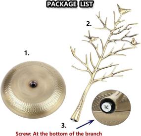 img 3 attached to 📿 Organize and Display Your Jewelry with the Stylish WELL-STRONG Jewelry Tree Necklace Earring Holder in Gold - Perfect for Women, Girls & Teens!
