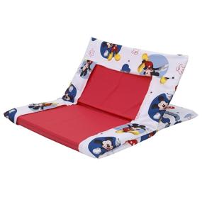 img 1 attached to 🐭 Детский коврик для отдыха Mickey Mouse от Disney, голубой цвет, 19х44 дюйма