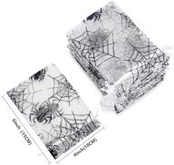 🎃 halloween organza bags for kids halloween party favors - bulk pack of 100pcs, 4x6" candy bags with spider bat design - ideal for trick or treat and gift giving logo