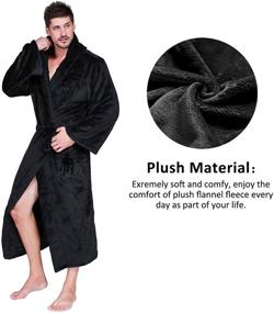 img 3 attached to Whoyun Bathrobe Hooded Lightweight Flannel