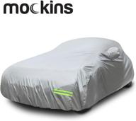 🚗 mockins 200&#34; x 75&#34; x 60&#34; water resistant silver polyester car cover - all-weather &amp; breathable, protect your vehicle from all elements logo