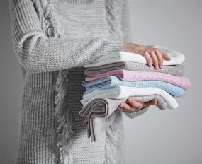 img 3 attached to 👶 Bloomsbury Mill 2-Pack Organic Cotton Cellular Baby Blankets: Soft, Breathable & All-Natural - The Ideal Shower Gift for Nursery, Stroller, Bassinet, or Crib in Blue