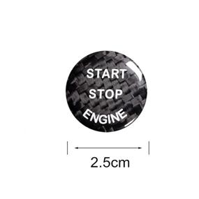 img 2 attached to 🏎️ LANZMYAN Engine Start Stop Button Cover Trim for BMW F30 F10 F01 F32 F15 F25 G30 G31 G11 G12 Carbon Fiber Black - Compatible with Series 1, 2, 3, 4, 5, 6, 7, X1, X3, X4, X5, X6