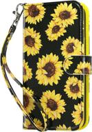 🌻 ulak women's iphone 12 pro max wallet case: sunflower design, flip pu leather, kickstand, credit card holders — protective & shockproof logo