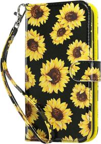 img 4 attached to 🌻 ULAK Women's iPhone 12 Pro Max Wallet Case: Sunflower Design, Flip PU Leather, Kickstand, Credit Card Holders — Protective & Shockproof