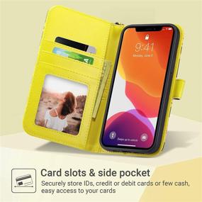 img 3 attached to 🌻 ULAK Women's iPhone 12 Pro Max Wallet Case: Sunflower Design, Flip PU Leather, Kickstand, Credit Card Holders — Protective & Shockproof