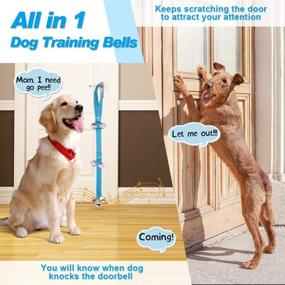 img 3 attached to 🔔 Supet 4 Pack Dog Doorbells: Premium Training Bells & Clicker Combo for Dog Potty/Puppy Training - Adjustable Knob Bells for Dog Door - 1 Clicker, 1/2 Door Bells, 1 Training Bell included