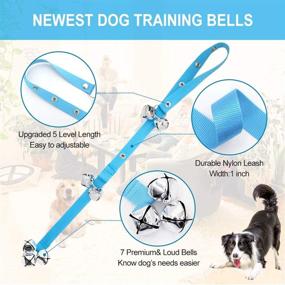 img 2 attached to 🔔 Supet 4 Pack Dog Doorbells: Premium Training Bells & Clicker Combo for Dog Potty/Puppy Training - Adjustable Knob Bells for Dog Door - 1 Clicker, 1/2 Door Bells, 1 Training Bell included