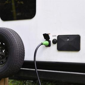 img 3 attached to 🔌 RVGUARD 50A 15ft RV Удлинительный Кабель Питания | Провод STW Тяжелой Нагрузки с Индикатором Питания на Светодиоде | Сумка Для Хранения | Разъем NEMA 14-50P к Замковому Разъему SS2-50R | Зеленый | Сертификация ETL