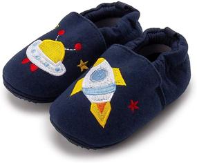 img 1 attached to 👶 HsdsBebe Infant Baby Boys Girls Cotton Slipper Sneaker: Non-Slip Sole Baby Shoes with Cartoon Animal Design – Perfect for First Walkers and Crib House