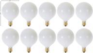(pack of 10) g16.5 white finish decorative (e12) candelabra base globe shape incandescent 120v g16 1/2 light bulbs (15 pack) logo