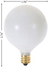 img 2 attached to (Pack of 10) G16.5 White Finish Decorative (E12) Candelabra Base Globe Shape Incandescent 120V G16 1/2 Light Bulbs (15 Pack)