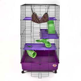 img 4 attached to 🏠 Kaytee My First Home Deluxe 2X2: Multi-Level & Portable With Casters - Ideal for Small Pets