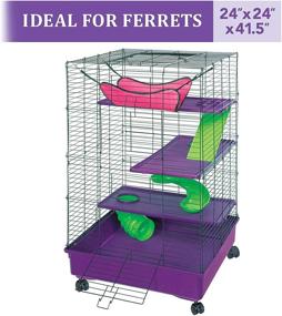 img 3 attached to 🏠 Kaytee My First Home Deluxe 2X2: Multi-Level & Portable With Casters - Ideal for Small Pets