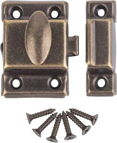 img 2 attached to 🔒 Vintage-style Small Cabinet Latch - Classic Oval Turn Latch, BI-15AAB (1)