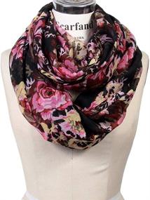 img 3 attached to 🌹 Romantic Lightweight Infinity Bouquet Women's Scarfands Accessories for Scarves & Wraps