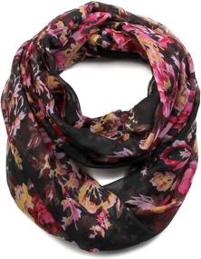 img 4 attached to 🌹 Romantic Lightweight Infinity Bouquet Women's Scarfands Accessories for Scarves & Wraps