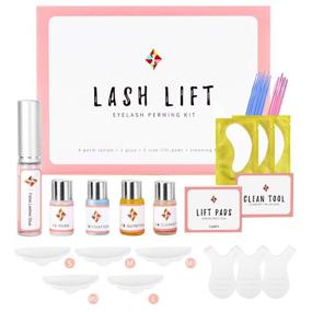 img 4 attached to 💫 Lash Lift Kit - Perming, Curling, and Lifting Eyelashes with Semi-Permanent Salon Grade Supplies - Ideal for Beauty Treatments, Complete with Eye Shields, Pads, and Accessories