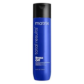 img 4 attached to 🧴 Brass Off Blue Shampoo by MATRIX Total Results - Dark Blonde & Brunette Hair Refresher that Neutralizes Brassy Tones