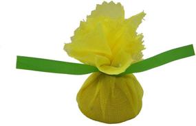 img 3 attached to 🍋 Перчатки Regency желтые с зелеными лентами для половинок лимона - 100 штук (100 штук)