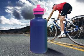 img 1 attached to 🚴 12 Neon Water Sports Bottles for Bikes & Kids - Bulk Pack, 7.5 inches, Wrist Strap - Ultimate Summer Beach Accessory - Holds 18 Ounces of Drinks to Keep Kids Hydrated (12 Pack)