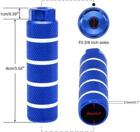 img 3 attached to 🚴 KINSPORY Aluminum Bike Pegs Backseats Stands 3/8 inch - 26 Teeth (Pack of 2)