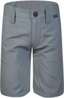 🩳 hurley khaki chino walkshorts for boys - dri-fit performance clothing logo