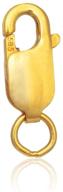🔒 серебристый замок с застежкой-ракообразная клешня из 10-каратного желтого золота - обеспечьте безопасность вашего ювелирного изделия с элегантной застежкой 10 мм. логотип
