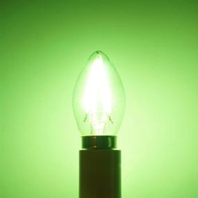 img 1 attached to 💡 OPALRAY Tiny Candelabra Green Light LED Bulb