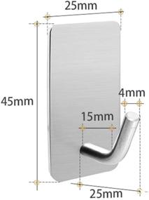 img 3 attached to 🔑 8-Pack STAFUR Self Adhesive Stainless Steel Hooks - Heavy Duty Wall Hooks, Waterproof Hanger for Towels, Coats, Keys, Hats, Bags - Perfect for Bathroom, Kitchen, and Home