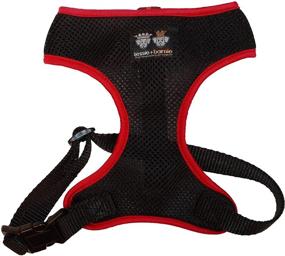 img 2 attached to 🐾 BESSIE AND BARNIE Air Comfort Harness for Pets, Black/Doggie Dials/Red" - Slightly optimized product name: "BESSIE AND BARNIE Air Comfort Harness for Pets in Black with Doggie Dials and Red Accents