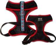 🐾 bessie and barnie air comfort harness for pets, black/doggie dials/red" - slightly optimized product name: "bessie and barnie air comfort harness for pets in black with doggie dials and red accents logo