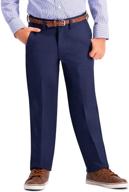 haggar big boy's youth regular 8-20 cool 👖 18 pro pant: stylish and functional bottoms for boys logo