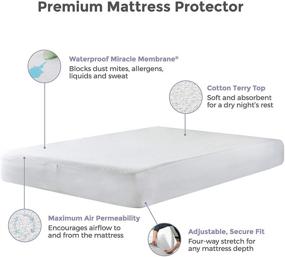 img 2 attached to 👶 Окончательная защита для детской кроватки: Протектор матраса для кроватки Protect-A-Bed из премиального хлопкового терри-материала, водонепроницаемый – стирается в машине, белый, размер 28x52x6 дюймов.