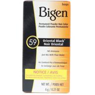 🖤 bigen permanent powder hair color 59 oriental black - pack of 6 (1 ea) logo