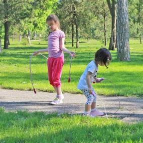 img 1 attached to ArtCreativity 7ft Neon Jump Rope Set - 12 Pack: Fun and Sturdy Ropes for Kids - Perfect for Birthday Parties, Goodie Bags, and Gifts