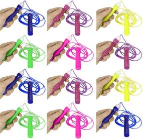 img 3 attached to ArtCreativity 7ft Neon Jump Rope Set - 12 Pack: Fun and Sturdy Ropes for Kids - Perfect for Birthday Parties, Goodie Bags, and Gifts