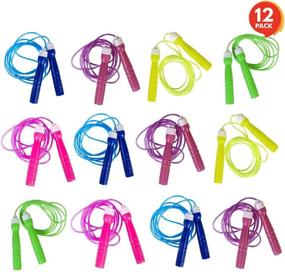 img 4 attached to ArtCreativity 7ft Neon Jump Rope Set - 12 Pack: Fun and Sturdy Ropes for Kids - Perfect for Birthday Parties, Goodie Bags, and Gifts